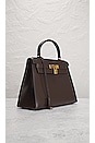 view 4 of 10 Hermes 1978 Box Kelly 28 Handbag in Dark Brown