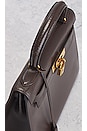 view 8 of 10 Hermes 1978 Box Kelly 28 Handbag in Dark Brown