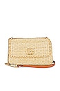 view 1 of 10 Gucci GG Marmont Wicker Shoulder Bag in Beige