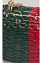 view 9 of 10 Gucci GG Marmont Wicker Shoulder Bag in Green & Red