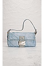 view 2 of 10 Fendi Mama Denim Baguette Shoulder Bag in Blue