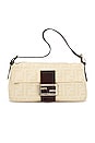 view 1 of 10 Fendi Zucca Mama Baguette Shoulder Bag in Cream