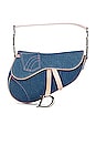 view 1 of 9 Dior Denim Saddle Bag in Medium Blue