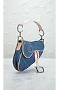 view 4 of 9 Dior Denim Saddle Bag in Medium Blue