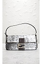 view 2 of 10 Fendi Re-Edition Sequin Baguette Shoulder Bag in Silver