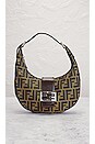 view 2 of 10 Fendi Zucca Mama Half Moon Crescent Shoulder Bag in Brown