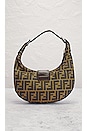 view 3 of 10 Fendi Zucca Mama Half Moon Crescent Shoulder Bag in Brown