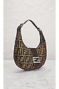 view 4 of 10 Fendi Zucca Mama Half Moon Crescent Shoulder Bag in Brown