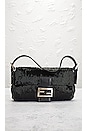 view 2 of 10 Fendi Sequin Baguette Shoulder Bag in Black