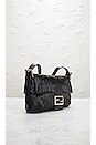 view 4 of 10 Fendi Sequin Baguette Shoulder Bag in Black