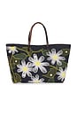 view 1 of 9 Fendi Denim Flower Embroidered Tote Bag in Dark Blue