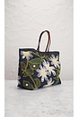 view 4 of 9 Fendi Denim Flower Embroidered Tote Bag in Dark Blue