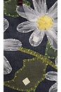 view 6 of 9 Fendi Denim Flower Embroidered Tote Bag in Dark Blue