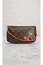 view 2 of 9 Louis Vuitton Monogram Cherry Pochette Accessoires Shoulder Bag in Brown