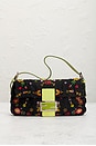 view 2 of 9 Fendi Mama Flower Beaded Baguette Shoulder Bag in Black