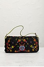 view 3 of 9 Fendi Mama Flower Beaded Baguette Shoulder Bag in Black