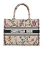 view 1 of 10 Dior Floral Embroidery Book Tote in Multi