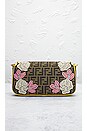 view 3 of 10 Fendi Embroidered Baguette Shoulder Handbag in Multi