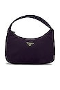view 1 of 10 ESG Luxury Prada Mini Hobo Bag in Purple