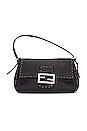 view 1 of 10 Fendi Selleria Baguette Shoulder Bag in Black