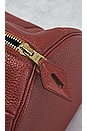 view 7 of 10 Hermes Mademoiselle Leather Handbag in Brown