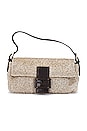 view 1 of 10 Fendi Beaded Baguette Shoulder Bag in Beige