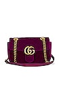 view 1 of 10 Gucci GG Marmont Velour Shoulder Bag in Burgundy