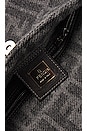 view 5 of 10 Fendi Zucca Wool Baguette Shoulder Bag in Dark Grey