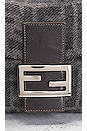 view 6 of 10 Fendi Zucca Wool Baguette Shoulder Bag in Dark Grey