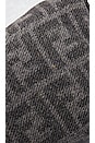 view 7 of 10 Fendi Zucca Wool Baguette Shoulder Bag in Dark Grey
