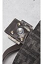 view 9 of 10 Fendi Zucca Wool Baguette Shoulder Bag in Dark Grey