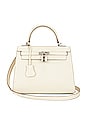 view 1 of 10 Hermes Kelly 25 Epsom Handbag in Craie
