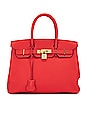 view 1 of 8 Hermes Birkin 30 Togo Handbag in Rouge