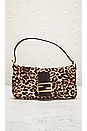 view 2 of 9 Fendi Mama Leopard Baguette Shoulder Bag in Brown