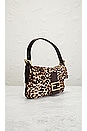 view 4 of 9 Fendi Mama Leopard Baguette Shoulder Bag in Brown
