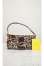 view 9 of 9 Fendi Mama Leopard Baguette Shoulder Bag in Brown