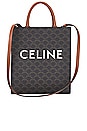 view 1 of 7 Celine Vertical Canvas Tote Bag in Brown