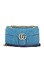 view 1 of 9 Gucci GG Marmont Denim Shoulder Bag in Blue