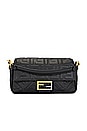 view 1 of 8 Fendi Zucca Mama Baguette Shoulder Bag in Black