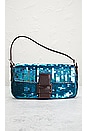 view 2 of 8 Fendi Sequin Baguette Shoulder Bag in Blue