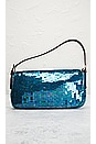 view 3 of 8 Fendi Sequin Baguette Shoulder Bag in Blue