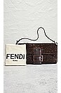 view 8 of 8 Fendi Beaded Baguette Shoulder Bag in Brown
