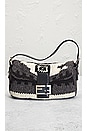 view 2 of 9 Fendi Wool Shoulder Bag in Black & White