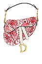 view 1 of 9 Dior Leather Saddle Bag in Red