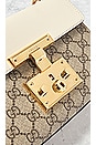 view 5 of 8 Gucci GG Supreme Padlock Leather Chain Shoulder Bag in White