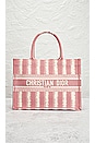 view 2 of 9 Dior Canvas Striped Book Tote Bag in Pink
