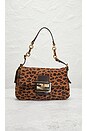 view 2 of 9 Fendi Leopard Mama Baguette Shoulder Bag in Brown