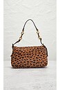 view 3 of 9 Fendi Leopard Mama Baguette Shoulder Bag in Brown