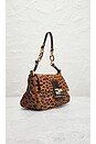 view 4 of 9 Fendi Leopard Mama Baguette Shoulder Bag in Brown