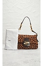 view 9 of 9 Fendi Leopard Mama Baguette Shoulder Bag in Brown
